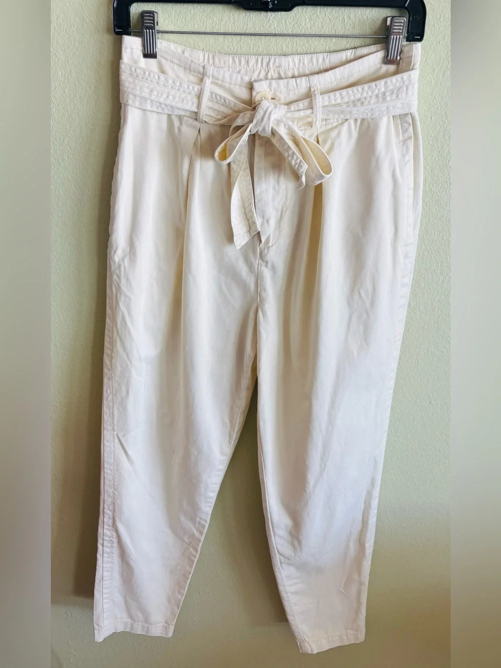 Free People Off White Belted Tie Pants Size: 0